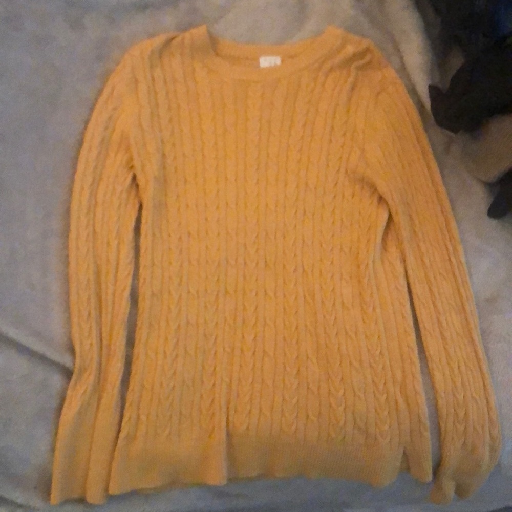 Mustard thermal crewneck